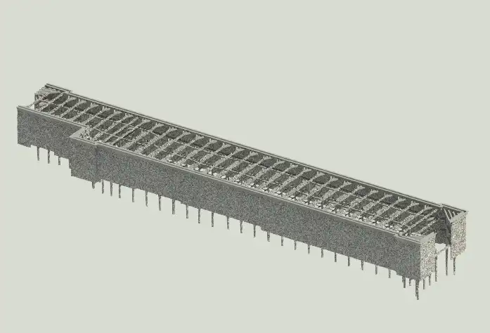 地铁主体结构模型及风亭出入口围护模型插图