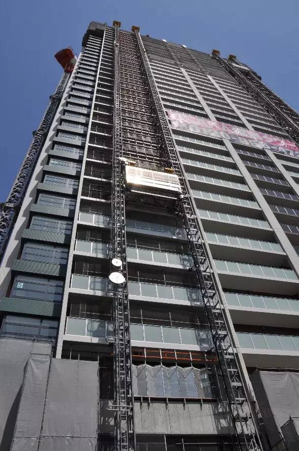 日本五洋建设的一个50层装配式住宅施工